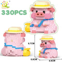 Mini Pig Diamond Building Blocks: DIY City Construction Toys for Children  ourlum.com 05 no box  