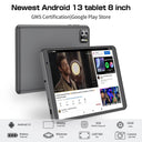 PRITOM 8-Inch Android 13 Tablet with 8GB RAM and WiFi