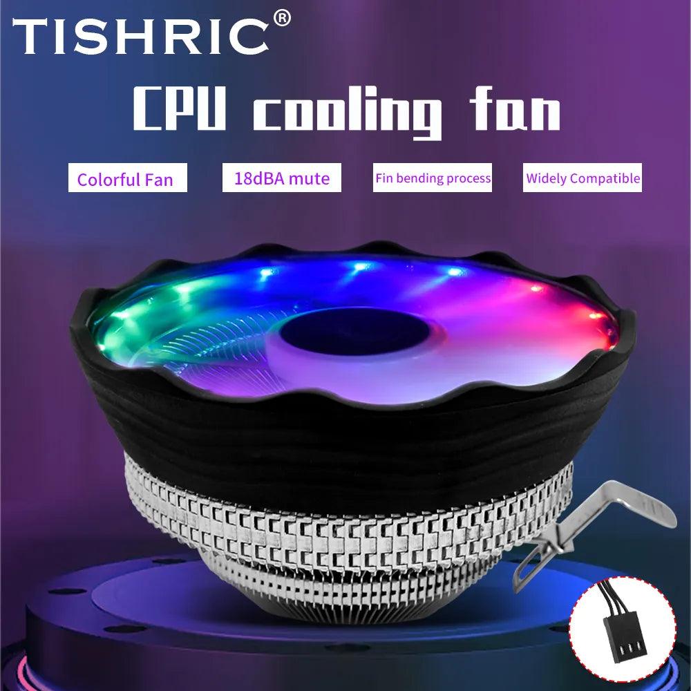 TISHRIC Enhanced RGB CPU Cooler for Gaming: Efficient Cooling & LED Light Effect  ourlum.com   