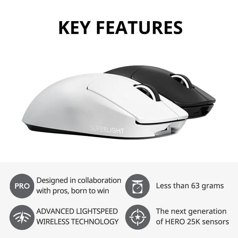 Logitech G PRO X Wireless ESports Gaming Mouse with Dual Mode Wireless and HERO 25K Sensor  ourlum.com   