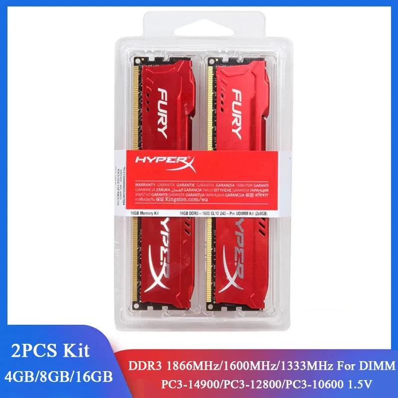 HyperX Fury DDR3 RAM Kit: Enhance Desktop Performance with 16GB  ourlum.com 1x4GB 1333MHz  