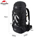 Naturehike Backpack 70L Mountaineering Bag Big Capacity Rucksack