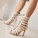 European Chic Cut-Out Peep Toe Heels Stylish Trendsetter