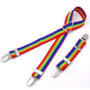 Rainbow Stripe Dog Diaper Suspenders for Pet Clothes Accessories