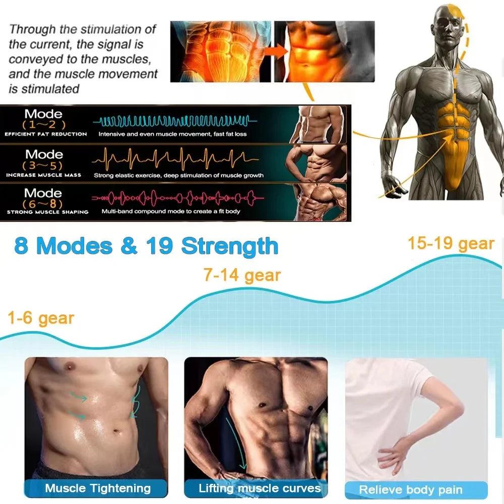 Electric EMS Muscle Stimulator RechargeableWhole Body Massage Therapy Pain Relief Meridians Tool Adhesive Replacement Gel  ourlum.com   