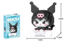 Hello Kitty Kuromi Building Block Set: Enchanting Sanrio Decor & Puzzle Fun  ourlum.com With Box-Kuromi  