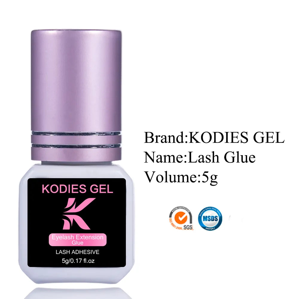 KODIES GEL Extra Strong Eyelash Glue Extension Supplies 5g 0.5 Second Dry Lash Glue for False Eyelash Waterproof Adhesive Lift  ourlum.com   