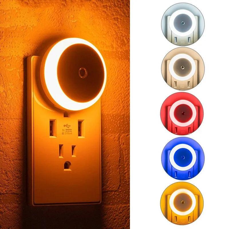 LED Smart Night Light with Dusk to Dawn Sensor: Energy Efficient Wall Lamp  ourlum.com   