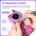 45000RPM Electric Nail Drill Machine Professional Nail Drills For Gel Nails Polish Rechargeable Portable Nail File Manicure Tool