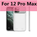 Xilecaly Battery Case For iPhone 15 Pro Max 13 14 Pro 12 Mini Power Bank Charging Charger Cover for iPhone XS Max XR 6s 7 8 Plus  ourlum.com White For 12 Pro Max CN 