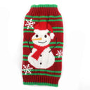 Cozy Snowman Print Winter Pet Sweater for Dogs and Cats  ourlum.com Snowman XXS 