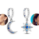 925 Sterling Silver Heart Earrings with Zircon Stones - Elegant Women's Jewelry  ourlum.com KTE027  