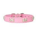 Bone Leather Dog Collars for Small Large Dogs: Stylish, Durable, Customizable  ourlum.com Pink XS 