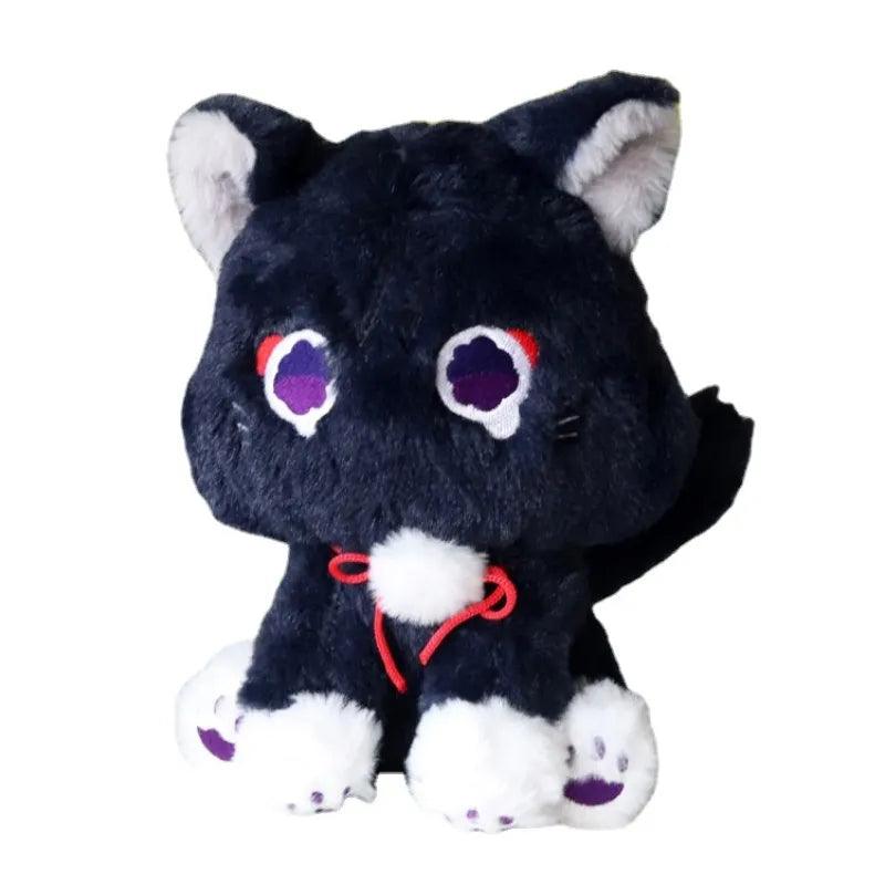 Genshin Black Scaramouche Cat Plush Toy: Soft Stuffed Pillow For Kids  ourlum.com   