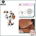 Cute Dog Charm Bead Pendant for Women DIY Bracelet Jewelry