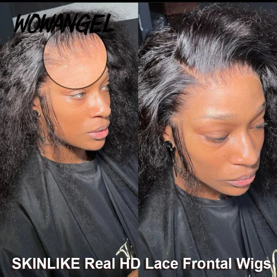 Wow Angel HD Lace Frontal Wigs 250% 13X6 Lace Front Wigs Water Wave HD Lace Closure Curly Wig Full Lace Human Hair Wig For Woman  ourlum.com   