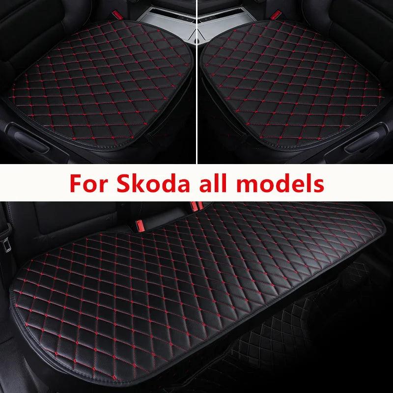 Universal PU Leather Car Seat Covers For Skoda Citigo Fabia Octavia Rapid Roomster Superb Yeti 6Y 5J NJ 1U 1Z 5E car interior