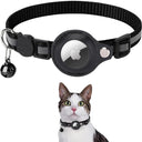 Airtag Collar with Reflective Case and Bells for Cats and Dogs  ourlum.com Black Neck 22-32cm 