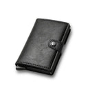 Carbon Fiber RFID Credit Card Holder Sleek Metal Wallet