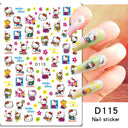 Adorable Cartoon Hello Kitty Nail Sticker Set for Nail Art