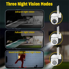 5MP Outdoor Color Night Vision Security Camera: Full Coverage Monitoring