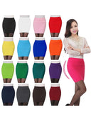 High Waist Elastic Pleated Skirt for Office Ladies Chic Summer