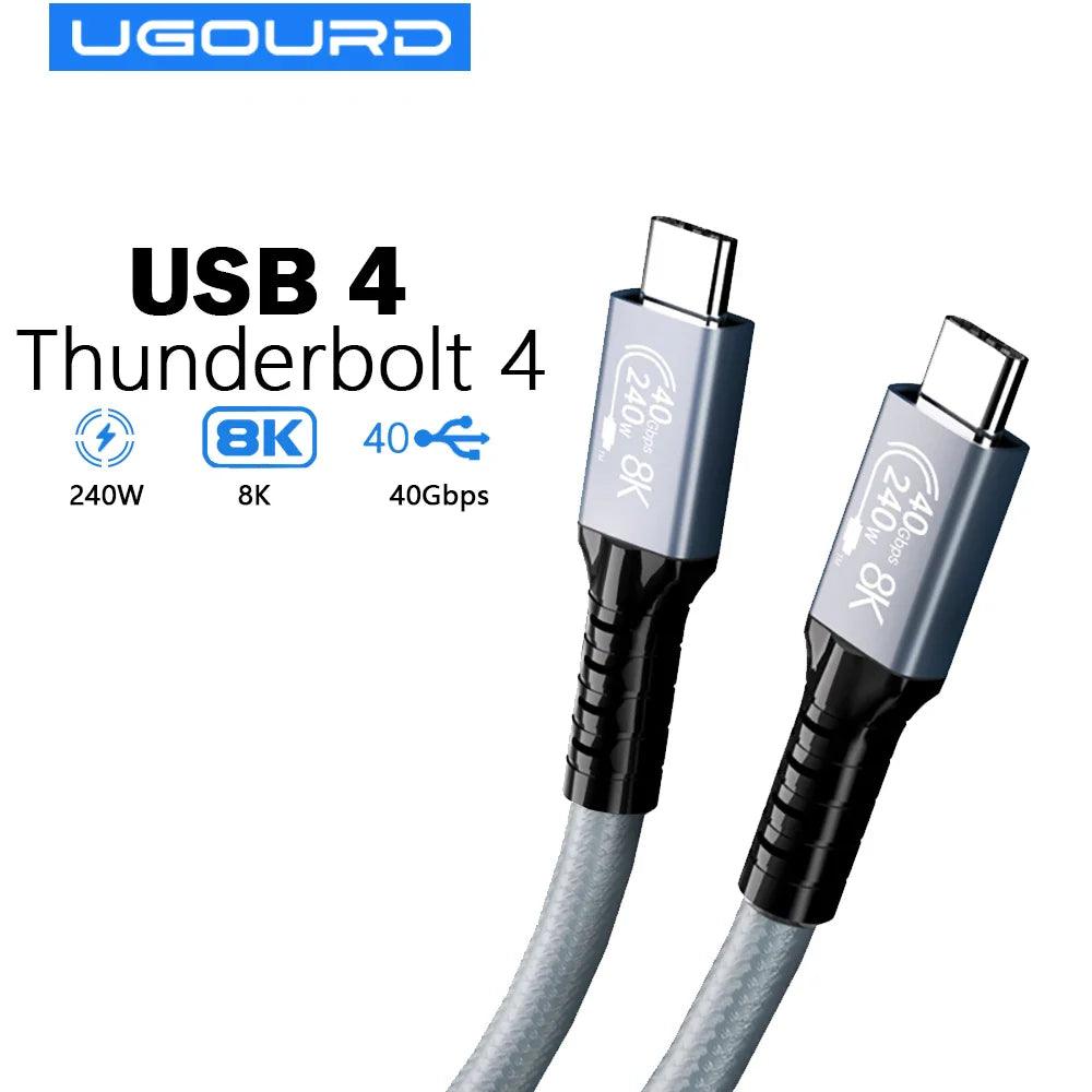 UGOURD USB4 Thunderbolt Fast Charging Data Transfer Cable: High-Speed 8K Video  ourlum.com   