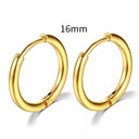 Simple Stainless Steel Hoop Earrings for Cartilage Piercings