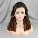 Bouncy Curly 13x4 Full Lace Human Hair Wig 300% Density