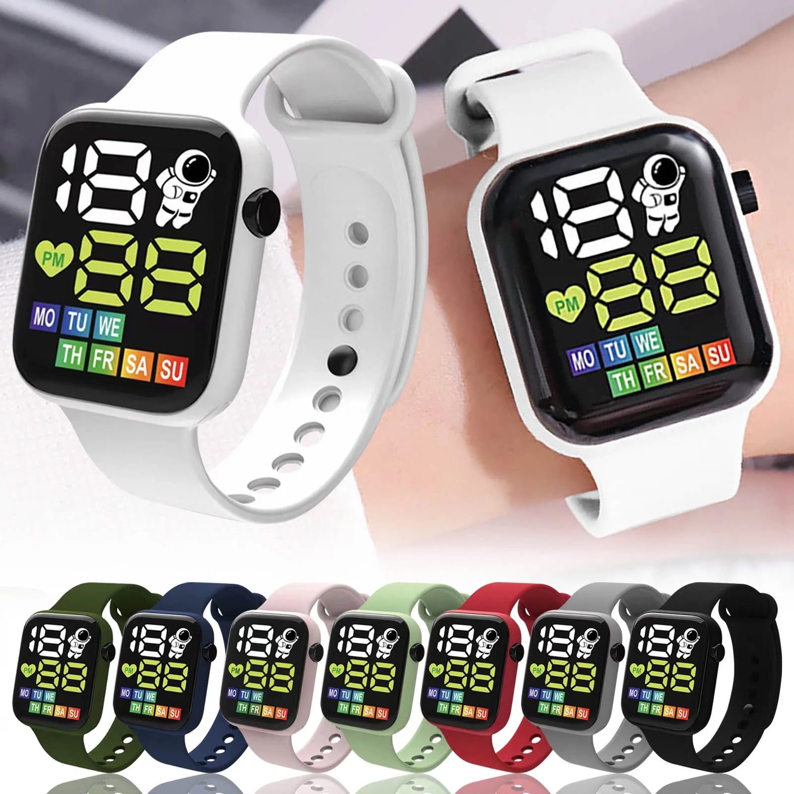 Digital LED Children's Smart Sport Watch with Adjustable Strap - High Quality Materials and Easy Operation  OurLum.com   