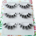 NEW 3Pairs Mink Lashes 3D Mink Eyelashes Invisible Band Natural Black Mink False Eyelash Full Strip cilios posticos Reusable  ourlum.com 3pairsC25  