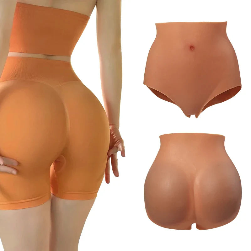 High Waist Silicone Shapewear for Enhanced Curves & Comfort - Sexy Butt Enhancer Panties