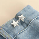 Bowknot Button Adjuster - Innovative Waist Tightener for Pants and Skirts  ourlum.com A-SA230222-Silver  