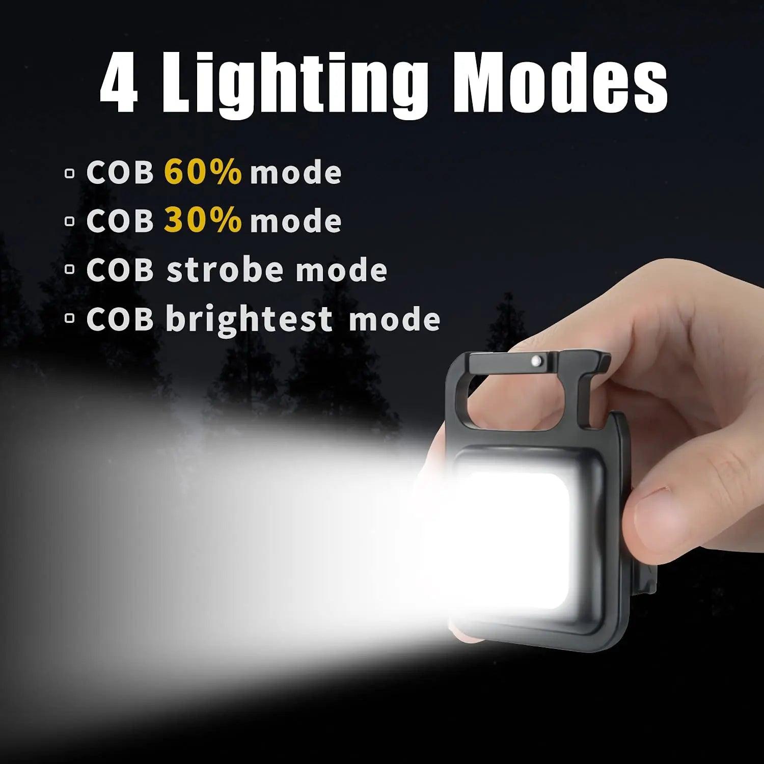 Mini LED Keychain Flashlight: Versatile USB Rechargeable Work Light  ourlum.com   