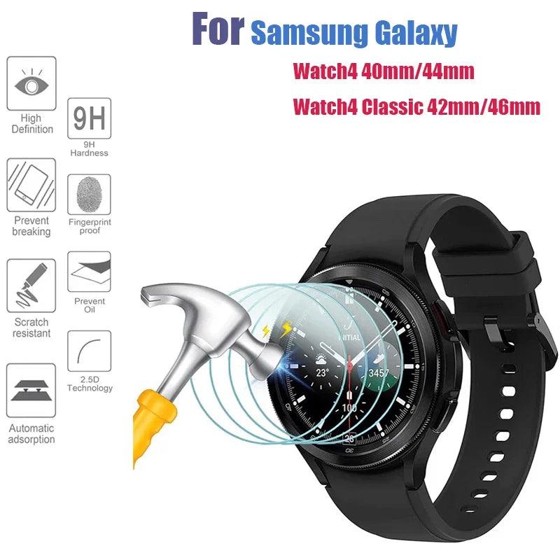 Samsung Galaxy Watch Screen Protector Set with 9H Tempered Glass - Fits Models 4, 5, 6, Classic, 3 - Anti-Scratch HD Film - Enhanced Protection  ourlum.com   