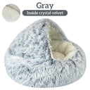 Winter Plush Cat Bed: Cozy Cushion House for Small Dogs