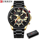 Stylish Stainless Steel Men's Watch with Quartz Movement - Waterproof Sports Chronograph Timepiece for Him by OurLum  OurLum.com B with Box  