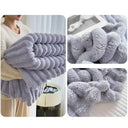 Winter Warm Blanket Skin-Friendly Striped Bedspread Throw