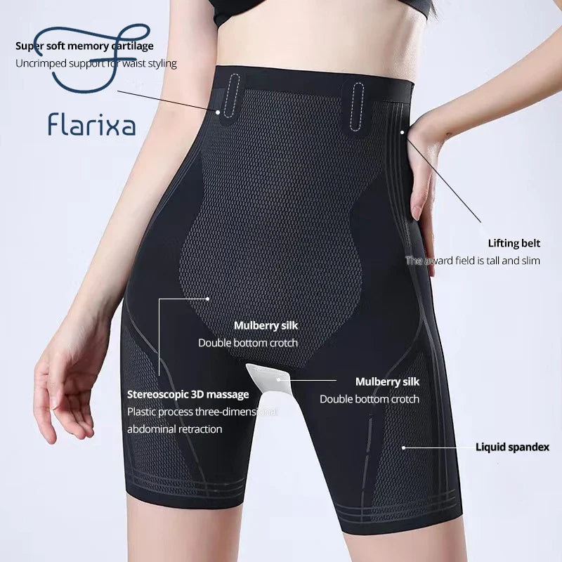 High Waist Tummy Control Shapewear Boxer Shorts for Women - Postpartum Body Shaper