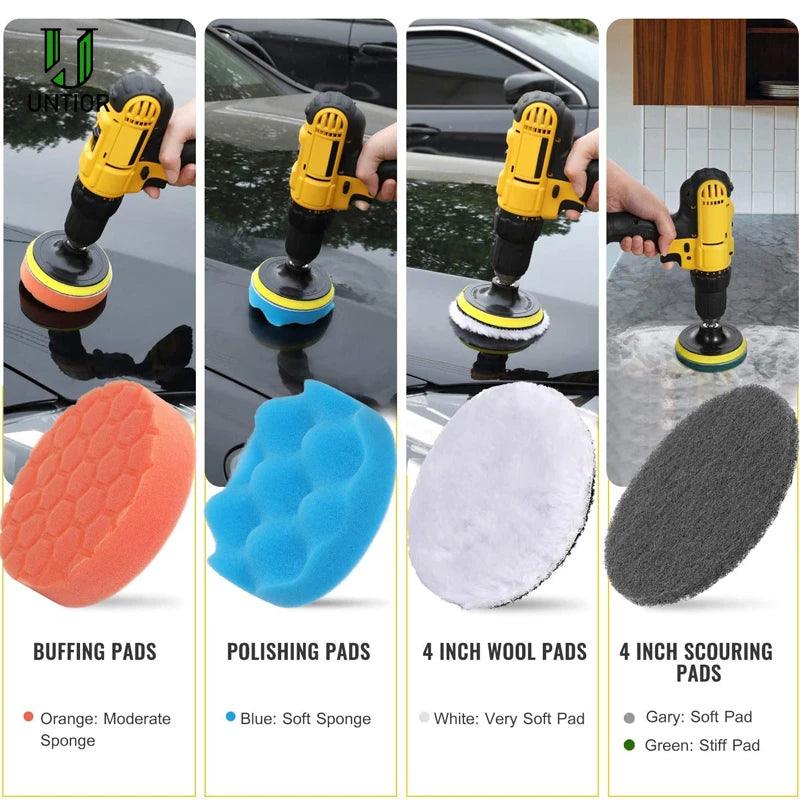 Electric Drill Brush Attachment Set with Power Scrubber for Car, Kitchen, Bathroom Cleaning - Professional Cleaning Tool Kit  ourlum.com   
