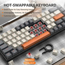 60% Wireless Mechanical Keyboard Bluetooth Dual Mode Hot-Swappable Mini 68-Key Red Switch