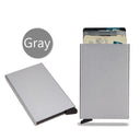 DIENQI Carbon RFID Wallet Male Mini Slim Money Card Holder