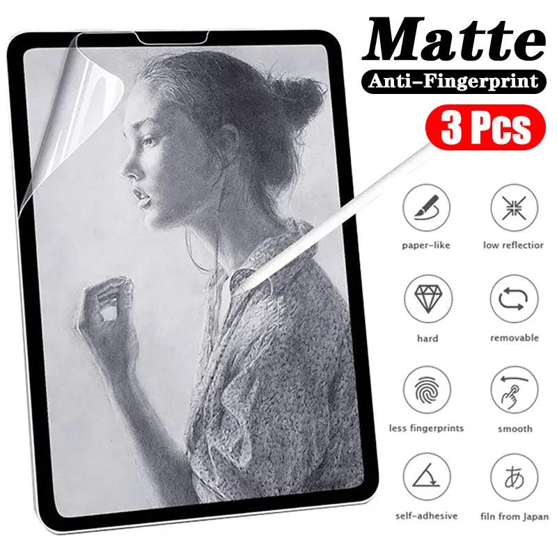 Matte PET Screen Protector for iPad: Paper-Like Anti-Fingerprint Technology  ourlum.com   