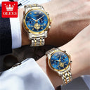 OLEVS Moon Phase Waterproof Couple Watches Stylish Timepieces