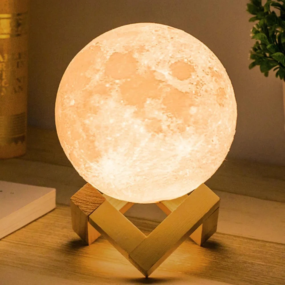 3D Print Moon Lamp Rechargeable LED Night Light Touch Moon Lamp Children Night Lamp Table Lamp Home Bedroom Decor Birthday Gifts  ourlum.com   