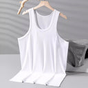 Men's Casual Solid Cotton Tank Top Fashionable Fitness Vest