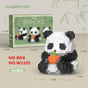 Kawaii Panda Micro Building Block Animals Toy: Creative DIY Assembled Bricks, Christmas Gift  ourlum.com W1105(Easy version)  