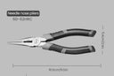 AIRAJ 6/8 Inch Multifunctional Diagonal Pliers Needle Nose Pliers