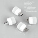 5pc Mini USB Plug Lamp 5V Super Bright Eye Protection Book Light Computer Mobile Power Charging USB Small Round LED Night Light