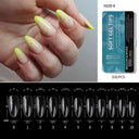 Almond French Coffin Acrylic False Nails Set Enhance Aesthetics